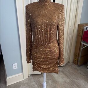 Sequin Gold Dress